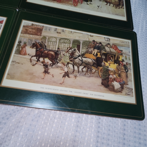 PIMPERNEL EUC SET OF 4 HARD CORK BACKED PLACEMATS TABLEWARE MADE IN ENGLAND - Picture 5 of 11
